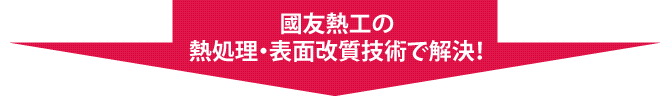 國友熱工の熱処理・表面改質技術で解決！